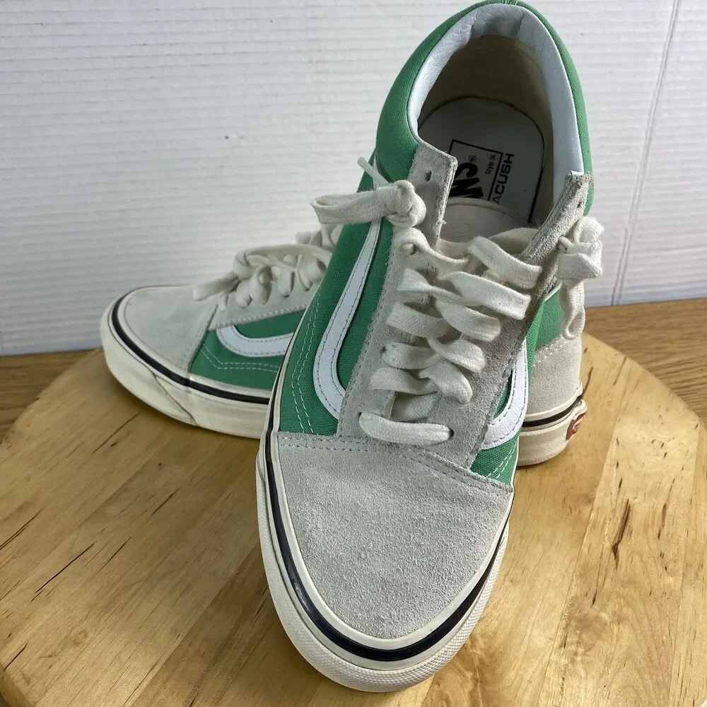 Van’s Old Skool DX Anaheim Factory White Green Men’s 8.5 Women’s 10